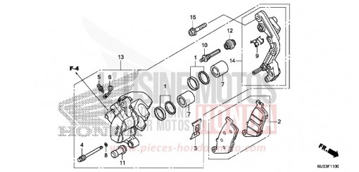 VORDERRAD-BREMSSATTEL (NC750JF,G) NC750JF de 2015